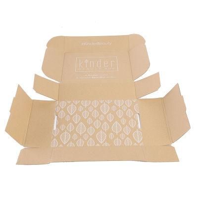 Packaging Custom Design Kraft Paper White Silkscreen Corrugated Box