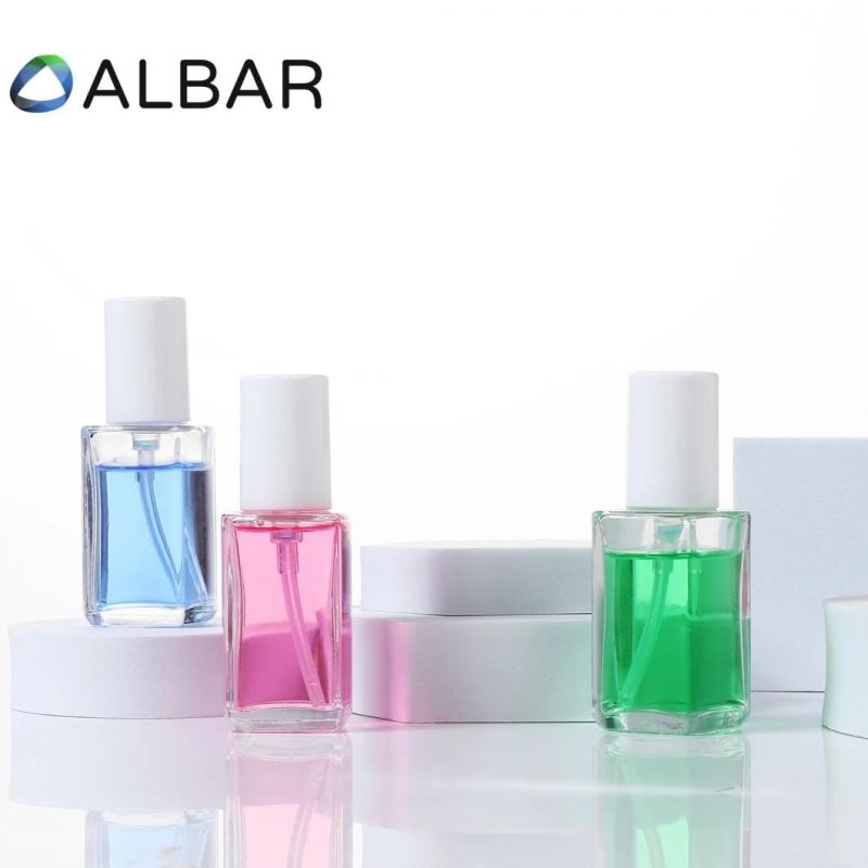 Customize Frosted Square Press Pump Glass Bottles for Cosmetics and Makeups