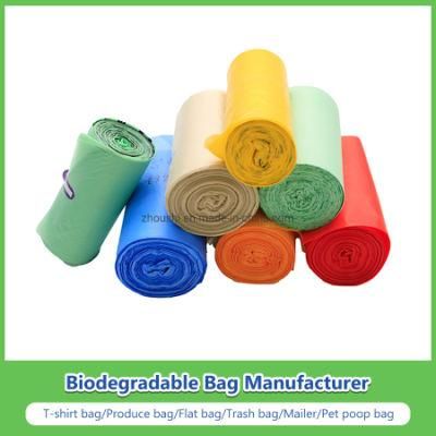 Biodegradable Bags Compostable Waste Rubbish Bags Manufacturer with FDA Certificate for Kitchen/Hospital/Outdoor/Indoor/School/Home/Factory