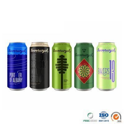 500ml Standard Free Samples Customized Logo Empty Blank Beer Alcohol Drinks Can Aluminium Beer Cans