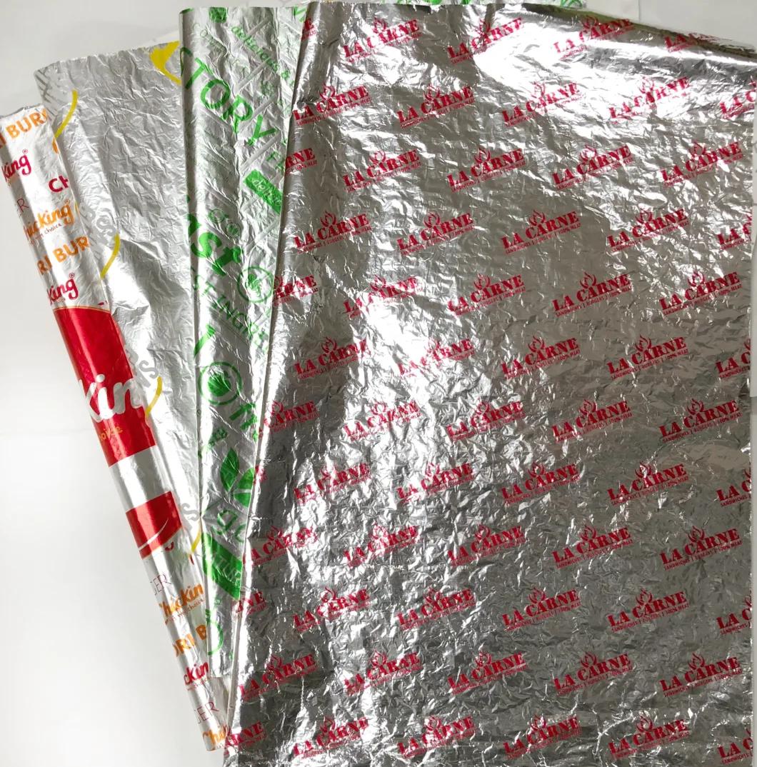 Food Grade Hamburger Greaseproof Aluminum Foil Wrapping Paper