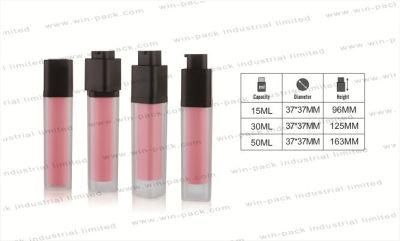 Winpack Popular Product Painted Pink Airless Bottle for Lotion Packing 15ml 30ml 50ml