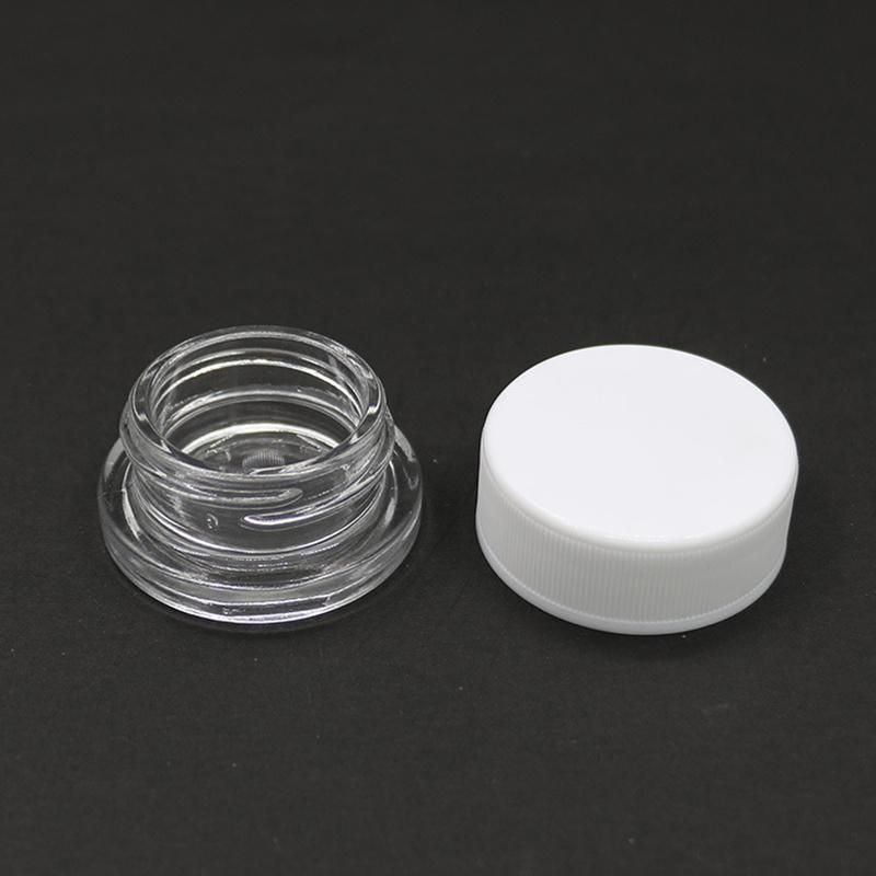 Small Smaple Cr Balm Jars 9ml Metal Square Glass Jar Proof Concentrate Containers with Resistant Lids