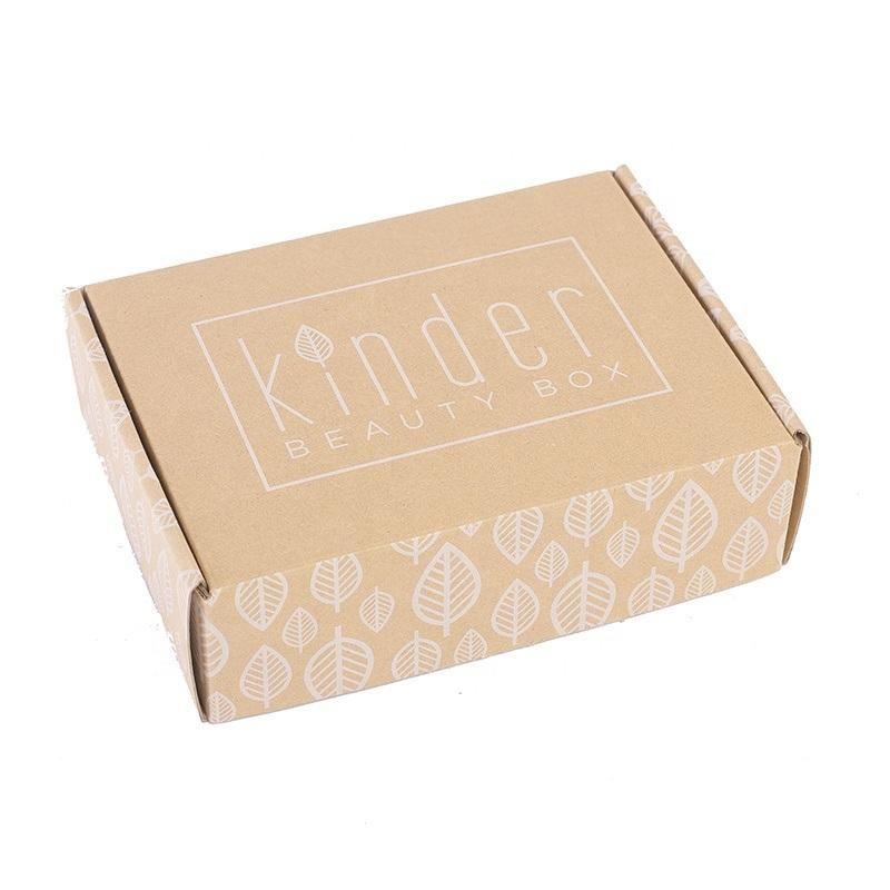 Packaging Custom Design Kraft Paper White Silkscreen Corrugated Box