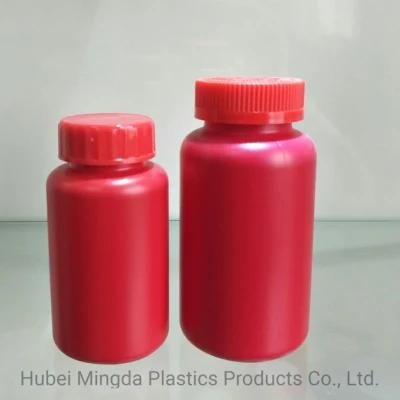 HDPE Plastic Red Bottle for Medicine/Food/Capsule/Health Care Products Packaging