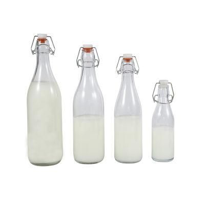 Popular Glass Bottles for Fresh Juice with Clip Cap