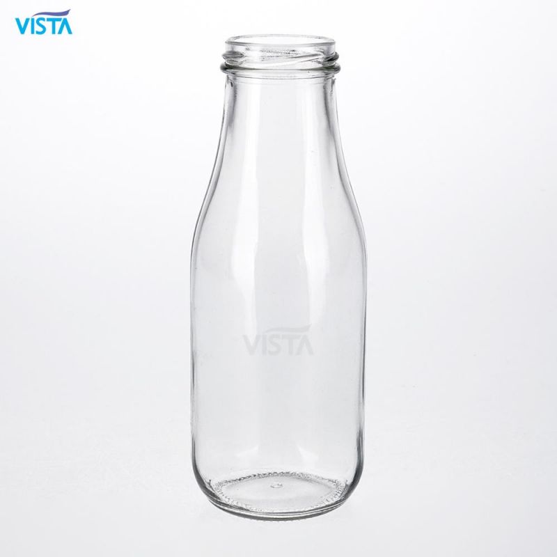 300ml Normal Flint Milk Glass Bottle Screw Cap