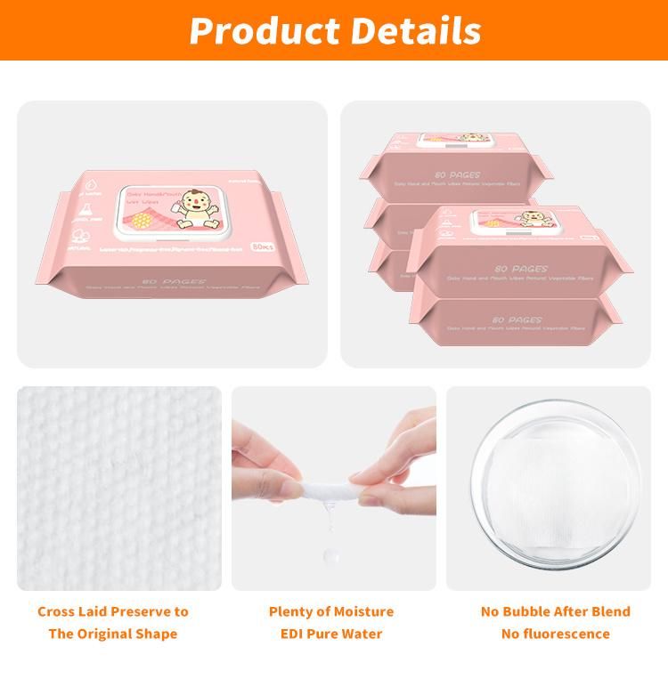 100% Biodegradable OEM/ODM Baby Wipe for Baby Skin Care