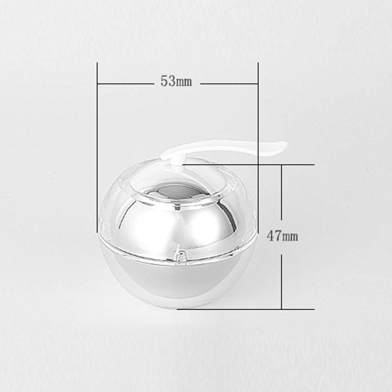 15g Sliver Apple Shaped Luxury Empty Acrylic Cream Jar for Skin Care