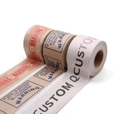 Customized Print Logo Water Activated Gummed Packaging Kraft Paper Tape