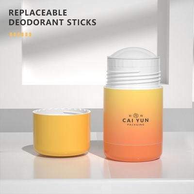 50g Cylinder Replaceable Deodorant Stick Skincare Packaging