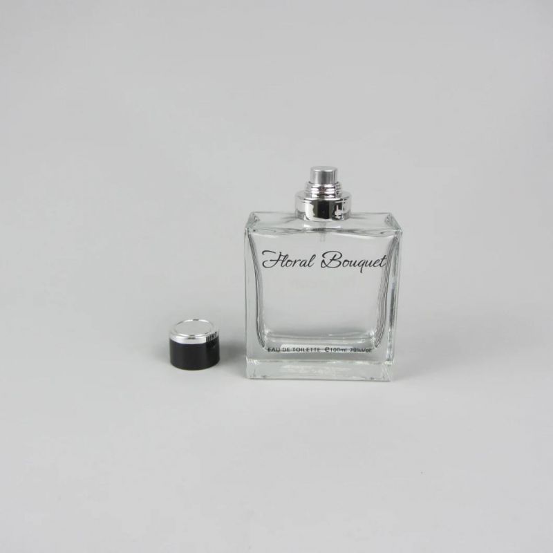 Clear Square Design Refillable Empty Perfume Bottle