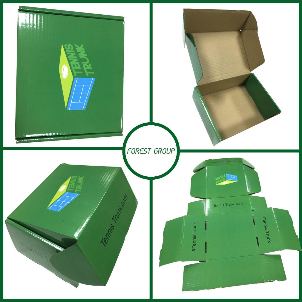 Green Color Printing Corrugated Shoes Packing Box