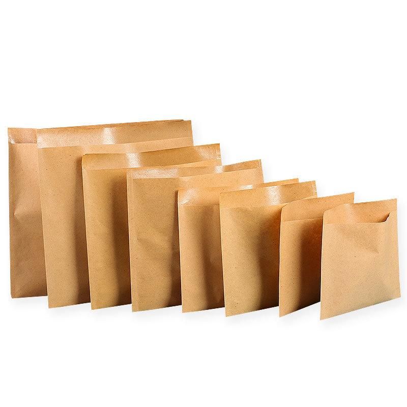 Flat Sharp Bottom White Paper Bag Grease Proof Burger Snack Paper Bag