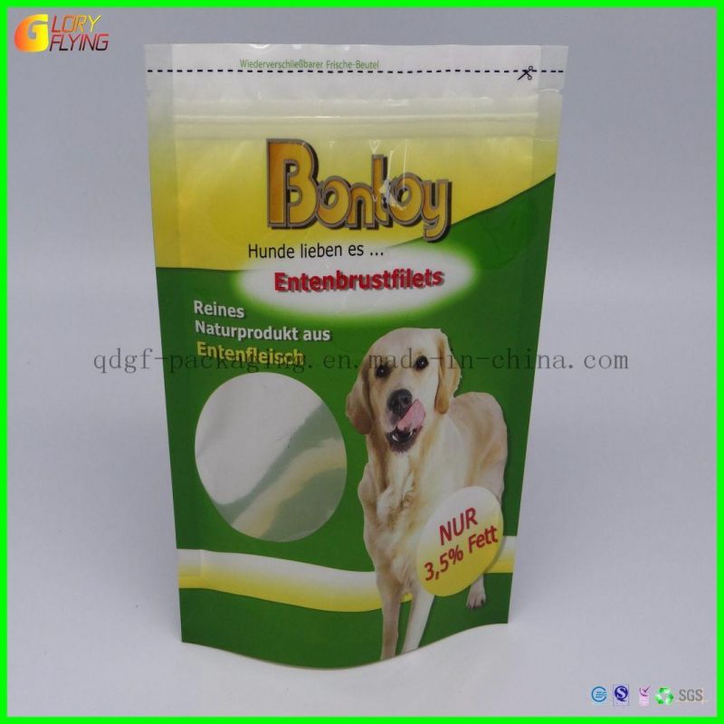 Plastic Compostable Self Sealing Packaging Standing Bag Pet Dog Feed Animal Food Bag.