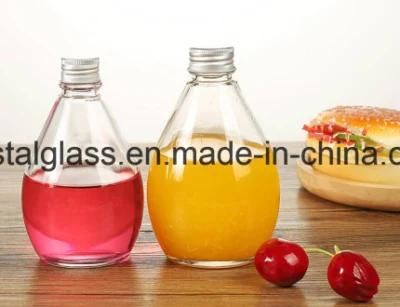 Free Sample Clear Milk Glass Bottle Juice Bottle Ball Shape