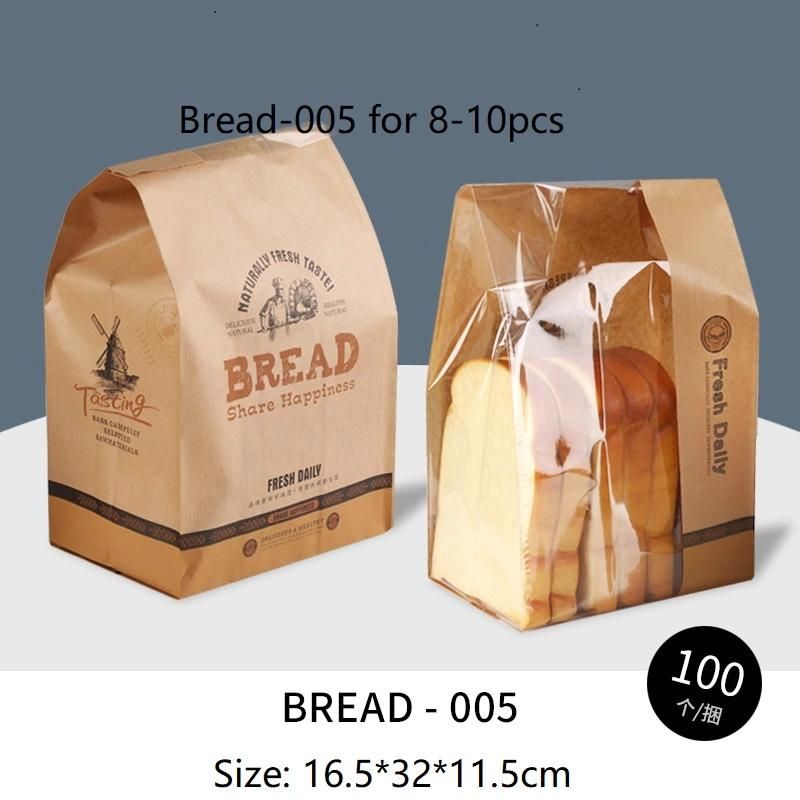 Bakery Bag/Bread Bag/Toast Bag/Paper Bag with Clear Window