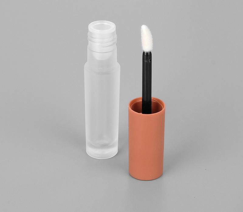 Wholesale Customized Empty Round Matte Plastic Makeup Container Cosmetic Packaging Lip Gloss Tube