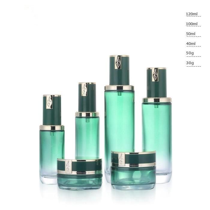 Ll04 Hot Selling Clear Round Home Glass Sprayers Cosmetic Lotion Bottles Have Stock