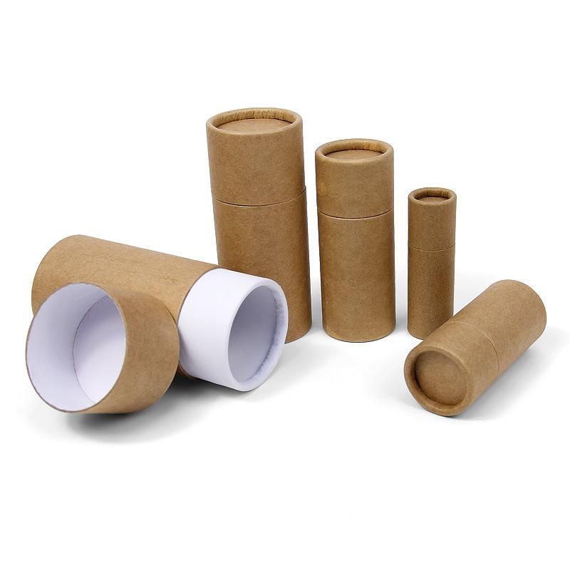 Firstsail Custom Eco Friendly Cardboard Cylinder Box Kraft Paper Tube Packaging with Handle for Water Bottle Food Coffee Bean Bath Salt Tea