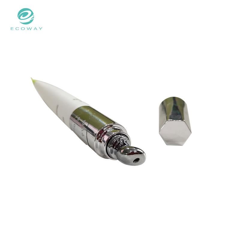 Custom 20g Electroplated Ceramic Head Shaped Flap Cover Eye Cream Tube