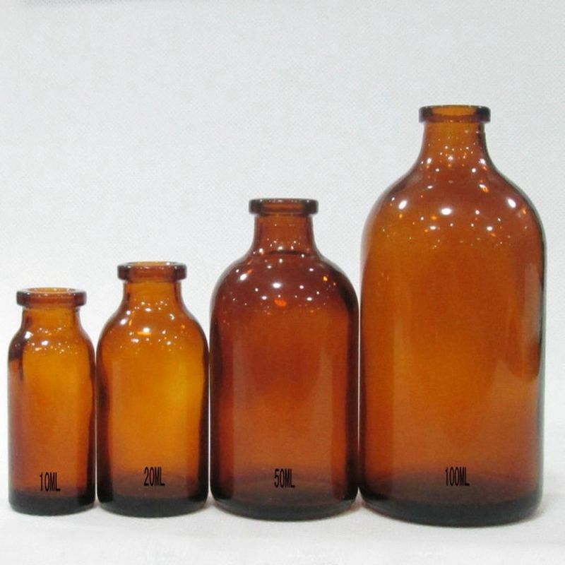 Custom 60ml 150ml 200ml 500ml Water Brown Amber Glass Medicine Bottle