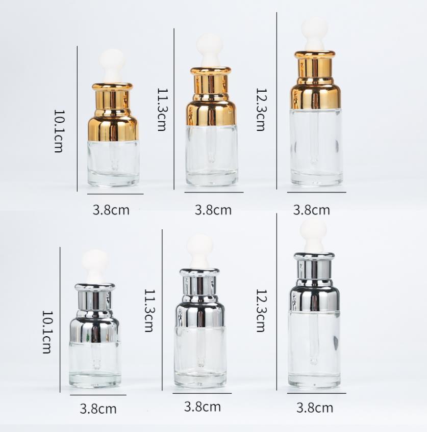 Luxury 20ml/30ml/50ml Flint Essential Oil Dropper Glass Bottle