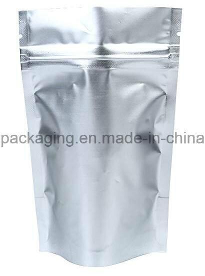 Stand up Multicolor Kraft Paper Aluminum Foil Coffee Food Storage Package Bag Side Gusset Heat Seal Zip Lock Reusable Mylar Flat Bottom Packaging Pouch White