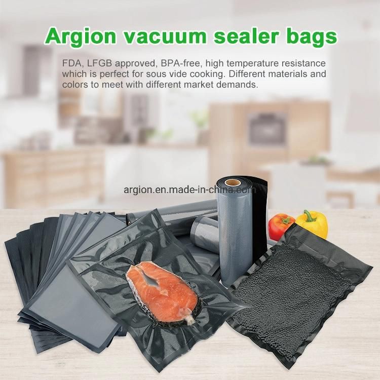 BPA-Free PA-PE Black-Clear Embossed Food Packaging Vacuum Bag Roll