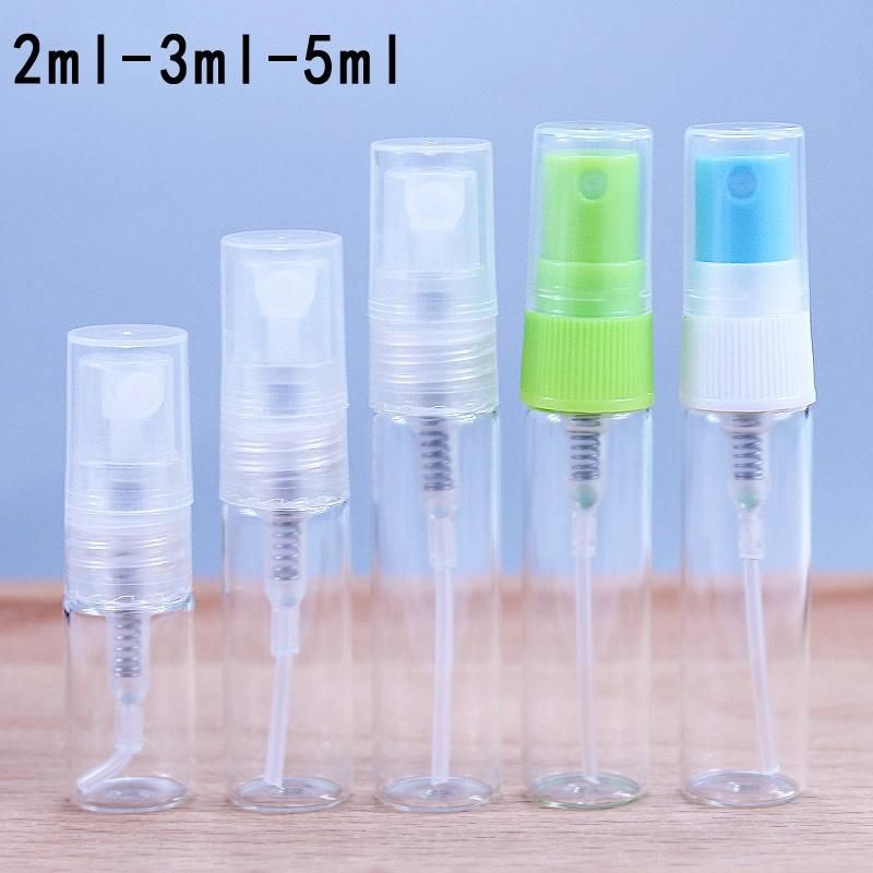 Mini Portable Clear 3ml Glass Bottle Atomizer Refillable Perfume Bottle for Party or Travel Tool