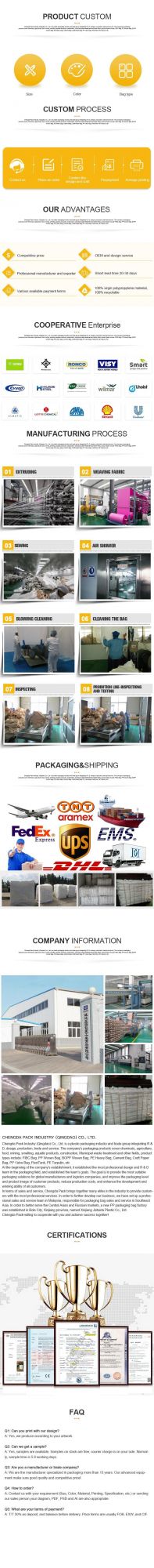 Professional Manufacturer Supply Packaging Big Bag Big Bag Supply