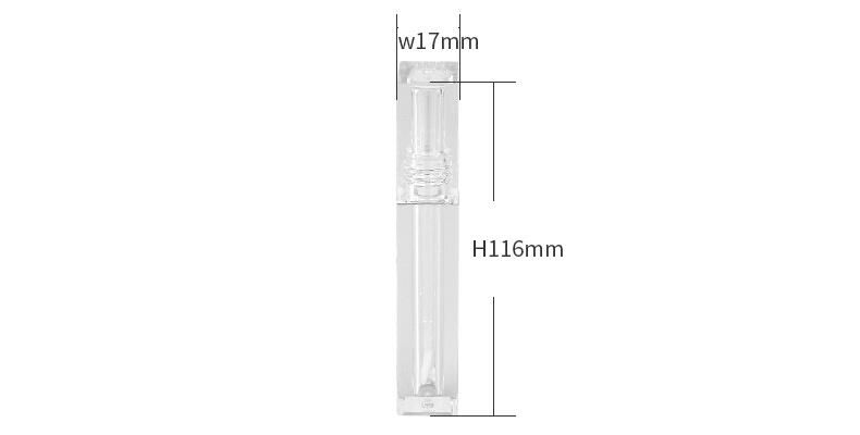 Hot-Sale White Transparent Lip Gloss Cosmetic Tubes Round Lip Gloss Packaging Private Label Lip Tint Containers