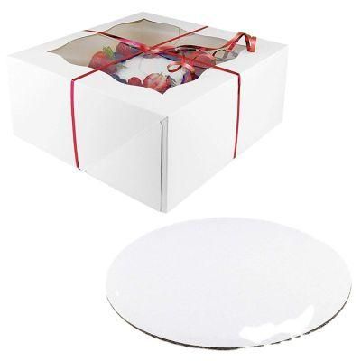 Cardboard Kraft Paper Birthday Gift Cake Box with Window