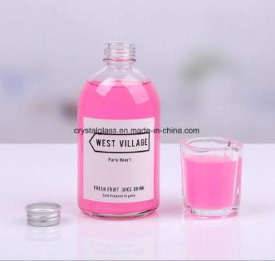 500ml Boston Round Glass Beverage Drinking Bottle with Alu Cap