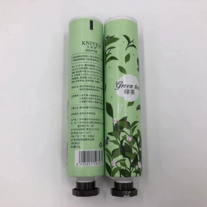 Eco Friendly Cosmetic Tube Round Shaped Aluminum Plastic Tube 30g Hand Cream Tubes