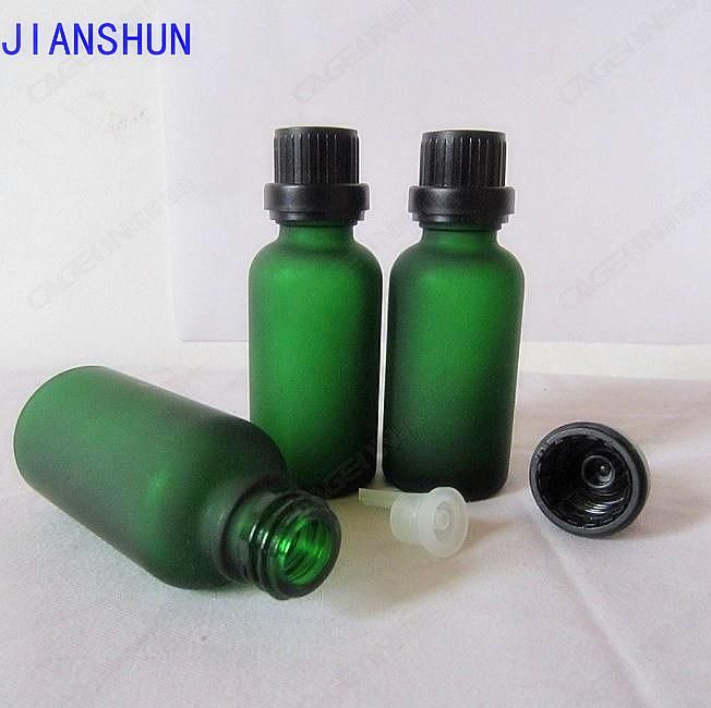 5ml 10ml 15ml 20ml 30ml 50ml 100ml Frosted Green Essential Oil Glass Bottle with CRC Plastic Cover