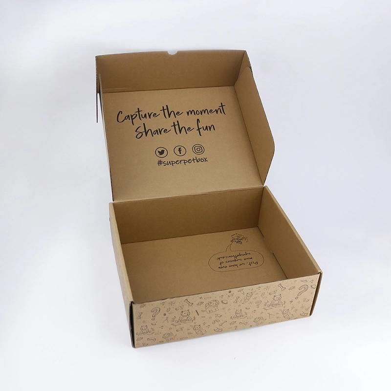 Custom Logo Kraft Paper Recycle Corrugated Paperboard Package Box