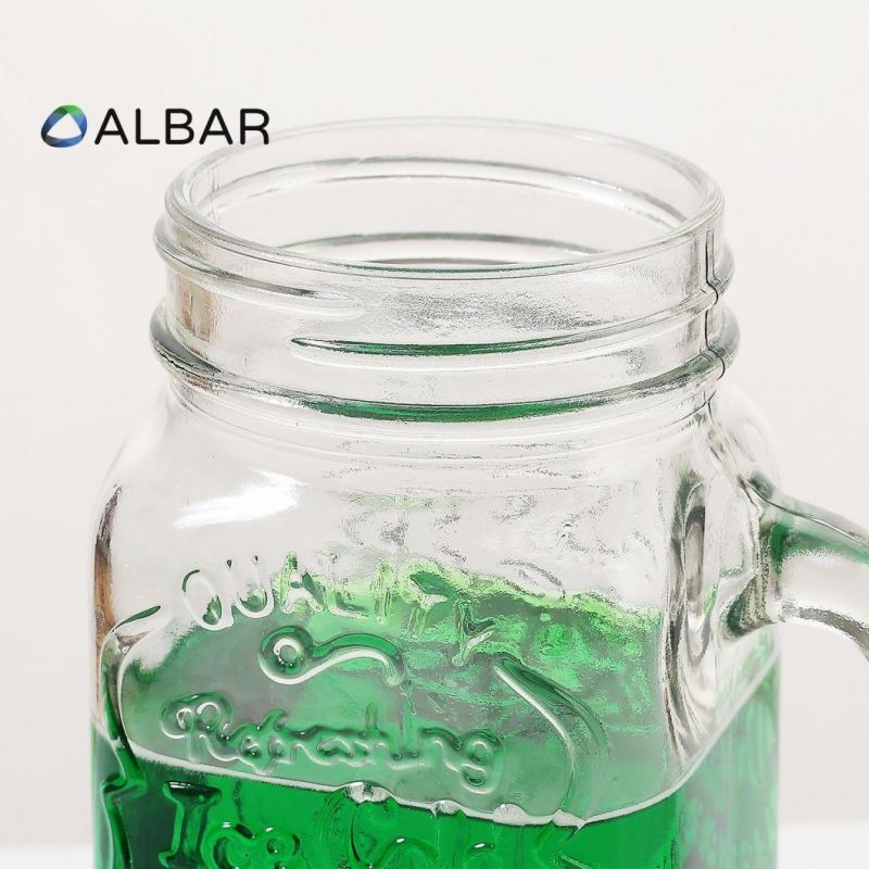 High Quality Customized 250ml 330ml 500ml Juice Bottle Empty Jam Pour Spout Mason Glass Jar Glassware