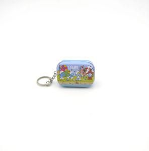 Food Grade Mint Candy Small Rectangular Tin Box with Key Chain