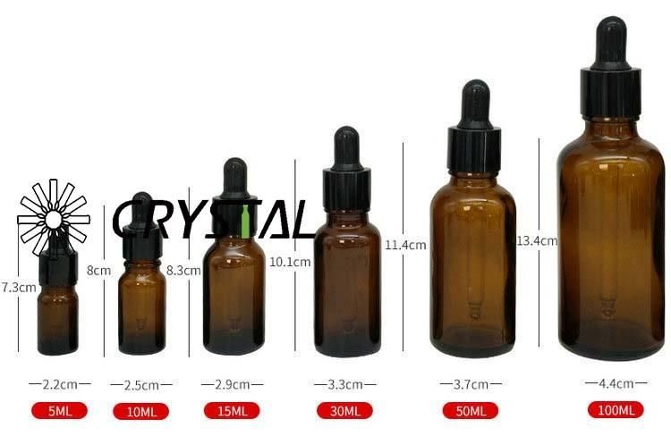 Drip-Type Broun Glass Bottle for Base Oil Essential Oil Massage Oil