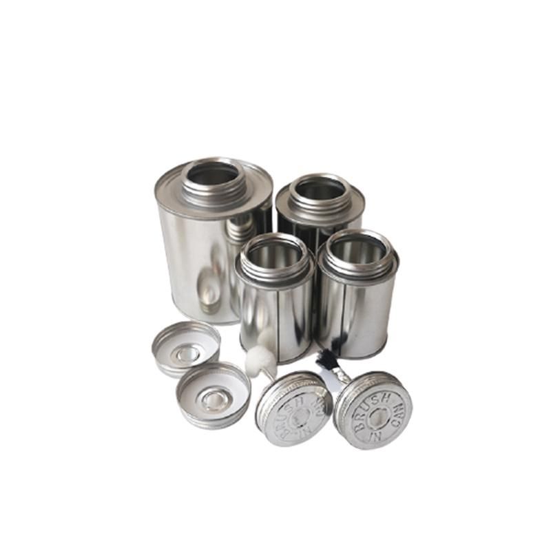 Wholesale Empty PVC Adhesive/Glue Tin/ Metal Tin Cans with Brush