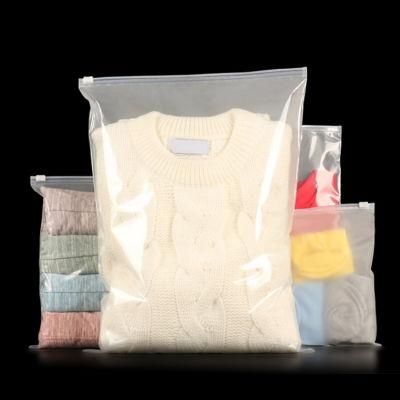 Cheap Custom Own Logo Printed Clothing Garment Clothes T Shirt Packing Zip Lock Style Clear Zipper Plastic Packaging Bag