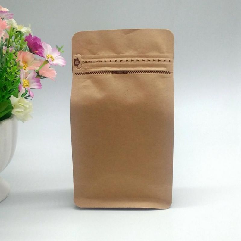 Flat Bottom Green Coffee Bag with Valve Square Bottom Bag