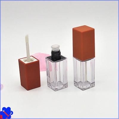 5ml Spot Square Pumpkin Color Lip Glaze Tube Empty Tube Lip Gloss Empty Bottle Lip Glaze Packing Bottle Cosmetic Packaging Material