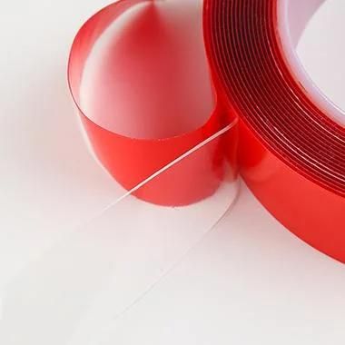 Manufacturers Free Sample Electronic High Temperature Adhesive Red Liner Double Side Pet Transparent Film Tape