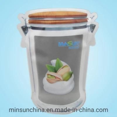 Custom Food Packaging Grade PE Material Bottle Shaped Bag for Food