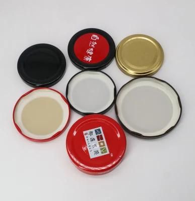 38mm/42mm/53mm/63mm/70mm/82mm Metal Printed Lug Cap Twist off Glass Jar Lids