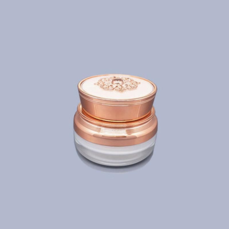 in Stock 15g 30g 50g Luxury Design Empty Cheap Plastic Cans Acrylic Jars Cosmetic Pot Packaging with Gold Lid