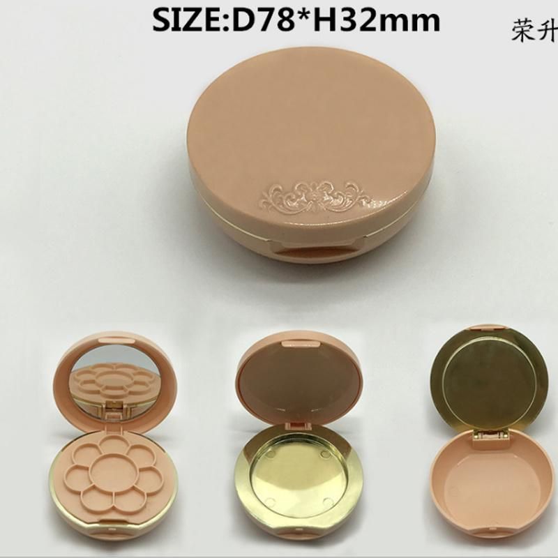 Single Empty Eyeshadow Case Customied Factory Wholesale Round Eyeshadow Palette with Mirror