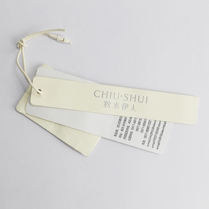 Custom Creamy White Textured Fsc Hangtag